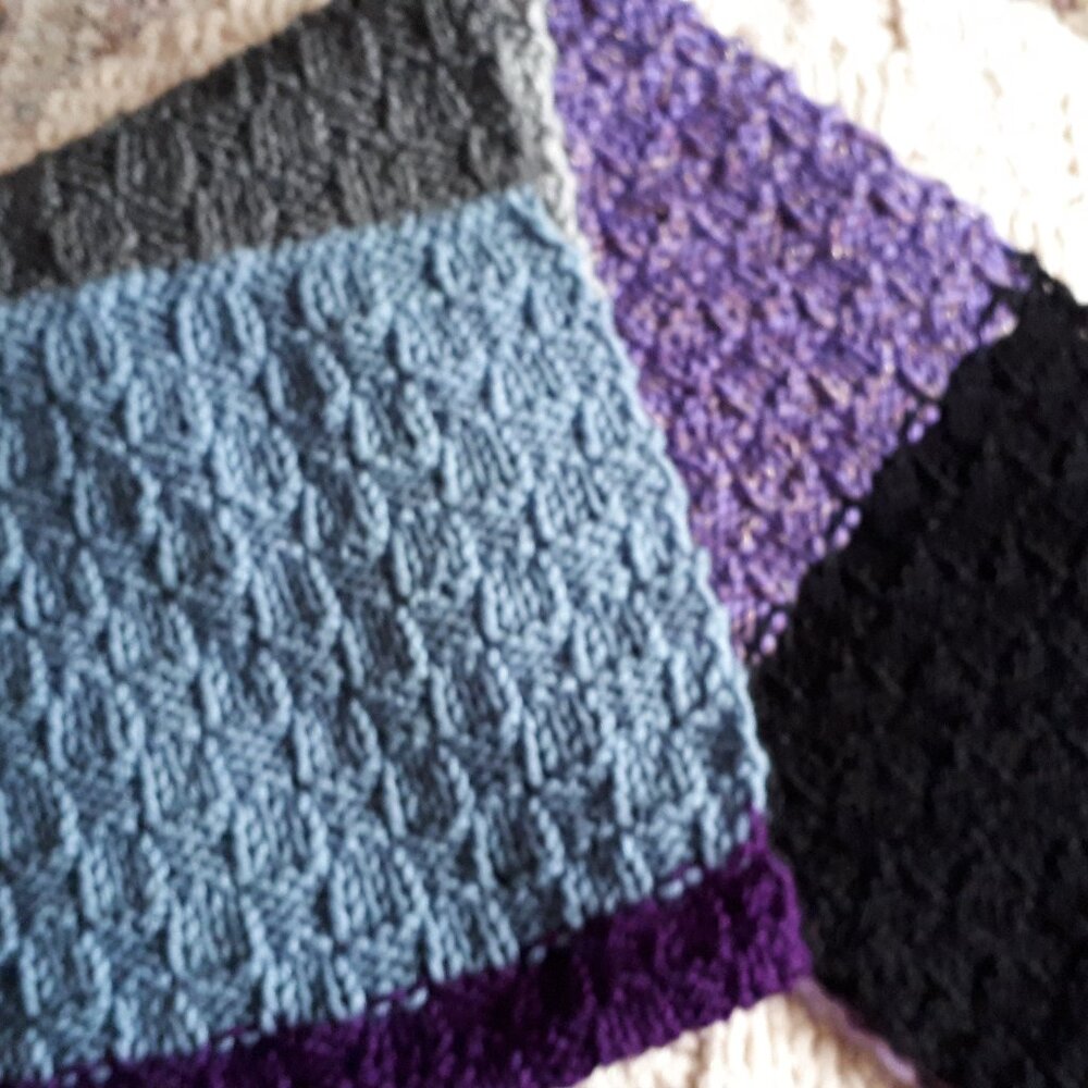 Hand knitted scarf